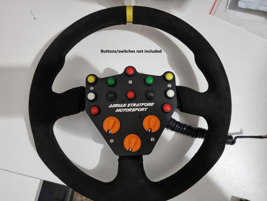 Steering Wheel Button Plate Box For Rally/Race/Sim - Adrian Stratford Motorsport