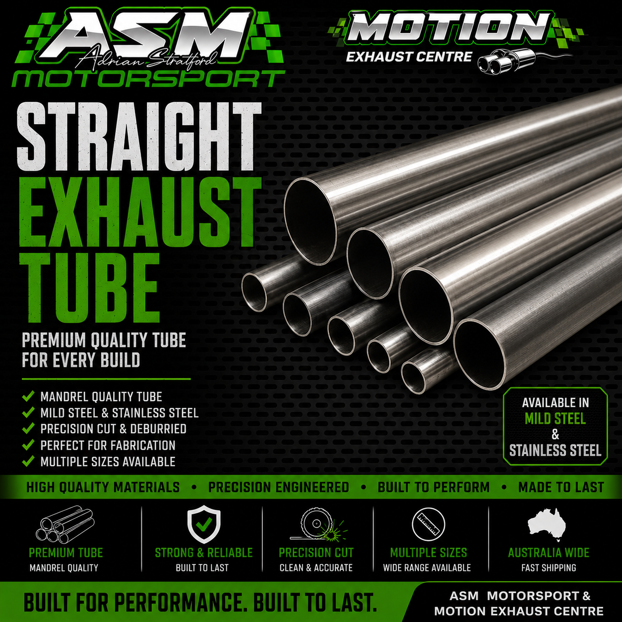 Exhaust Tube Straight | Exhaust Fabrication Australia