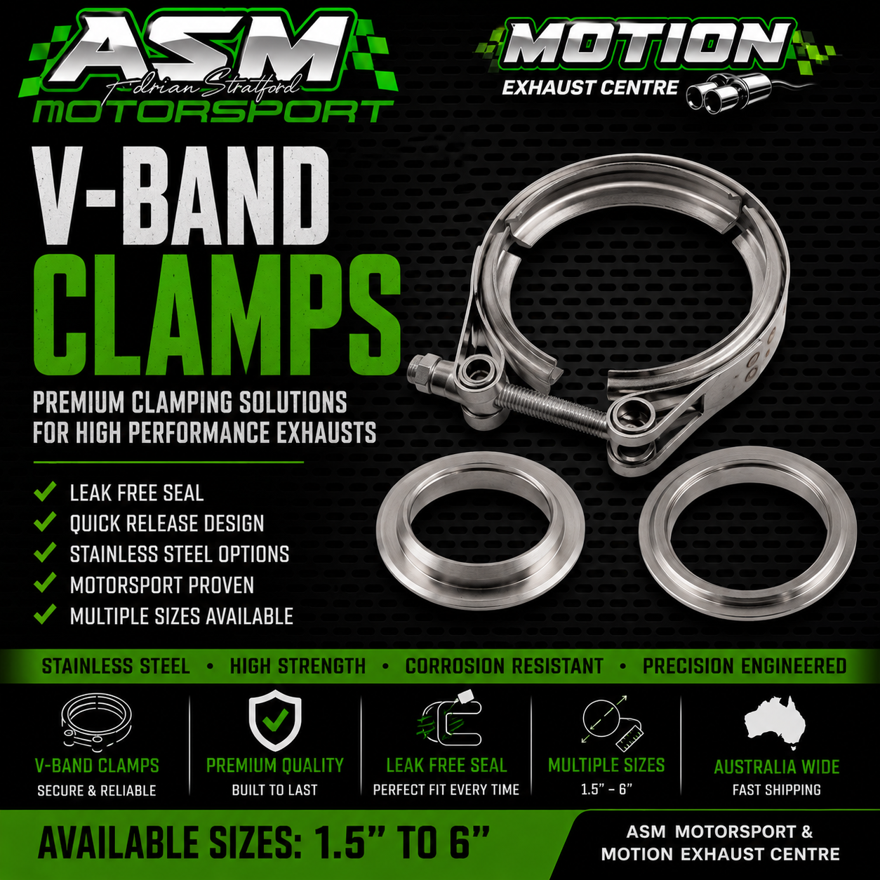 V-Band Clamps | Exhaust Fabrication Australia