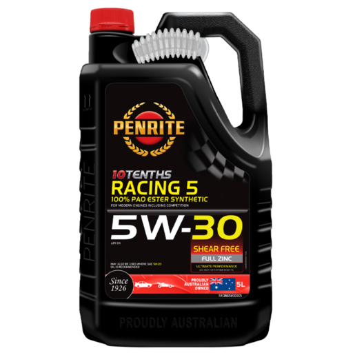 Penrite 10 Tenths Racing 5W-30 100% PAO & Ester Engine Oil 5L