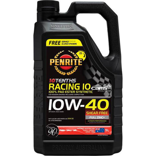 Penrite 10 Tenths Racing 10 Engine Oil - 10W-40 5 Litre